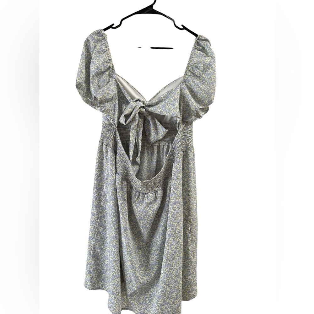 Ivory floral sweetheart mini dress - Picture 5 of 6